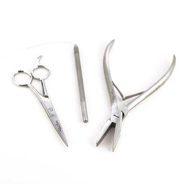Hair Extension Tool Kit for Installing and Cutting Hair Extensions | Professional Stainless Steel