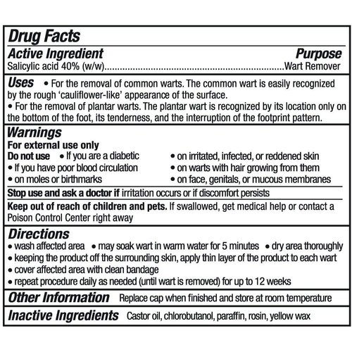 WartStick Maximum Strength Salicylic Acid Solid-Stick Common and Plantar Wart Remover 0.2 Oz