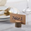 Toncoo Wood Place Card Holders, 20Pcs Premium Rustic Table Number Holders and 30Pcs Kraft Table Place Cards, Wood Photo Holders, Ideal for Wedding Party Table Name and More