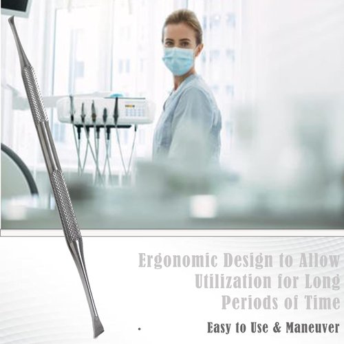 Professional Dental Tarter Scraper Tool Pick, Double Ended Tartar Plaque Remover for Teeth, Tooth Scraper - Added Tooth Cleaning at Home - 100% Stainless Steel, 6.5" Length (6.5 Inch (Pack of 1))