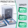 JEPISADI 100+ Card Deck Cases,Deck Case for 100 TCG Cards,Super Clear Trading Card Storage Box for Baseball Cards and MTG Deck - Waterproof Secure & Durable Storage for Trading Card Games（6 Pack）