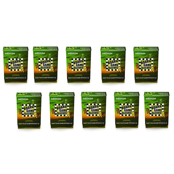10 Packs Arcane Tinmen Non-Glare Board Game Sleeves 50 ct Medium Size Card Sleeves Display Case