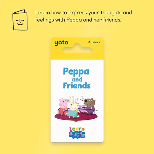 Yoto Learn with Peppa Pig: Peppa & Friends – Kids Audio Card for Use Player & Mini All-in-1 Audio Player, Educational Screen-Free Listening with Fun Playtime Bedtime Travel Stories, Ages 3+
