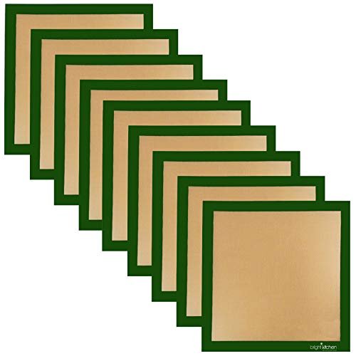 9 Silicone Ultra 14" X 14" Food Dehydrator & Baking Sheets Premium Compatible With Excalibur 5 & 9 Tray Dehydrating Fruit Rollups Crackers(9-Pack)