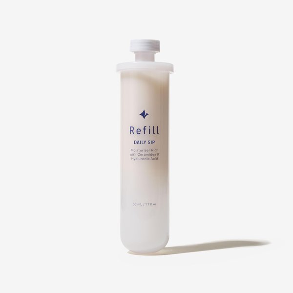 Dear Brightly Daily Sip Face Moisturizer with Ceramides and Hyaluronic Acid, Hydrating Daily Facial Moisturizer, Non Greasy Ceramide Lotion for Face, Sensitive Skin (Refill)