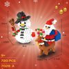 LONTIME Christmas Building Block Set-New 2024 Santa Claus and Snowman Character Set, Christmas and Birthday Gifts, Suitable for Children Over 9 Years Old (720 Pieces)