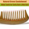 Hair Comb Moreinday Wooden Comb Anti-static Wood Comb Green Sandalwood Comb Wide Tooth Comb for Women Men
