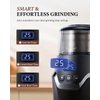SHARDOR Adjustable Coffee Grinder Electric, Super Silent Electric Coffee Bean Grinder with Time-Memory Adjustment and Multi-Functional Stainless Steel Cup for Spices, Herbs, and Nuts Grinding, Black