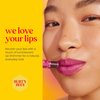 Burt's Bees Shimmer Lip Tint Stocking Stuffers Set, Tinted Lip Balm Stick, Moisturizing for All Day Hydration with Natural Glowy Pigmented Finish & Buildable Color, Rhubarb (4-Pack)