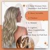 Full Shine Blonde Tape in Hair Extensions Human Hair Highlight Glue in Hair Extensions Color 8 Ash Brown Highlighted 60 Platinum Blonde Straight Hair 14 Inch Skin Weft Tape in Extensions 20 Pcs 50 Gram