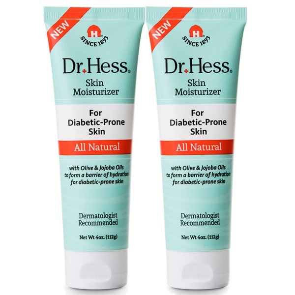 Dr Hess Skin Moisturizer For Diabetic Prone Skin, Nourishing, Moisturizing Body Lotion with Lanolin, Beeswax, Jojoba Oil & Olive Oil, Skin Moisturizer for Dry, Itchy, Rough & Bumpy Skin, 4oz - 2 Pack