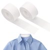 2 Roll Disposable Collar Protector Sweat Pads, Self-adhesive Shirt Collar Protector Comfortable Collar Sweat Pads Shirt Neck Liner Invisible Protector Hat Sweat Liner Against Sweat Stains (white)