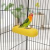 Hypeety Bird Parrot Calcium Teeth Mouth Molar Grinding Stone Hamster Grinding Stone Chew Toy Perch Jumping Stand for Parrot Budgies Chinchilla Squirrel Hamster Cage Stand Platform Yellow