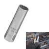 gunhunt 1 PC Car Spark Plug Socket Wrench, 8/3" Interface 12-corner 14mm Ultra-thin Spark Plug Socket Disassembly Tool, Thin-walled CR-V Steel with Leaf Spring, Universal for Car Motorcycles (Silver)