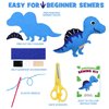 CiyvoLyeen Dinosaur Sewing Craft Kit DIY Kids Craft and Sew Set for Girls and Boys Educational Beginners Sewing Stuffed Animal Felt Plush Ornaments Set of 14 Sewing Kits for Kids Age 8 9 10 11 12