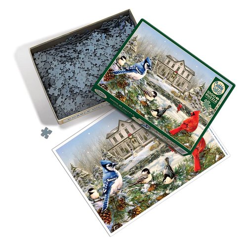 Cobble Hill 1000 Piece Puzzle - Country House Birds - Sample Poster Included