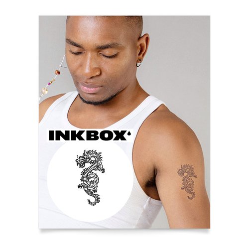 Inkbox Temporary Tattoos, Semi-Permanent Tattoo, One Premium Easy Long Lasting, Water-Resistant Temp Tattoo with For Now Ink - Lasts 1-2 Weeks, Auspicious, 4 x 4 in