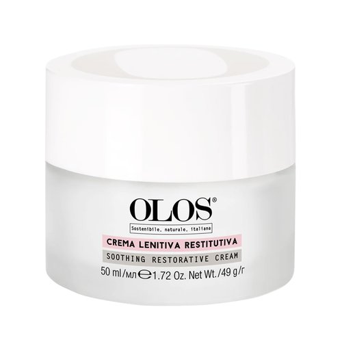OLOS Soothing Restorative Cream - Face Moisturizer - Face Lotion for Stress Signs and Redness - Face Cream with Aloe, Macadamia, Avocado Oil - 1.7 oz