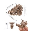 Small Claw Clips for Women 1.6 '' Double Row Teeth Small Hair Clips 12 Pcs Matte Cute Jaw Clips for Hair Claws