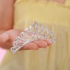 Sither Princess Hair Comb for Girls Mini Crystal Hair Comb Headpiece for Wedding Birthday Halloween Party Christmas Gift (style 1)