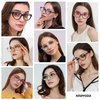 ANDWOOD Blue Light Blocking Glasses Women Bluelight Blocker Computer Cateye Clear Cat Eye Eyeglasses Frame Pattern
