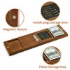 Wooden Cribbage Board Game Set, Travel Cribbage Board with Storage and Collapsible, with Magnetic Lock / 9 Metal Pegs/Full Deck of Cards, Family Board Games for Kids and Adults