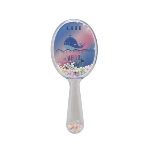 Gett Detangling Brush for Kids, Toddlers, and Adults, Soft Bristle Hair Brush, Wet Hair Brush with Confetti, Glitter, for Curly, Straight, Long or Short Hair (Whale)
