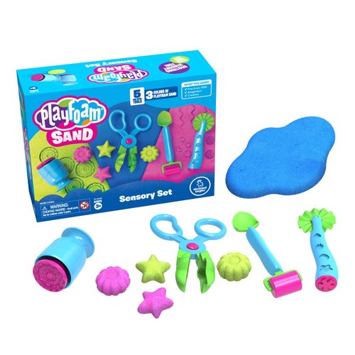 Educational Insights Playfoam Sand Sensory Set With Assorted Colors & 5 Tools, Play Sand, Sensory Toys For Kids, Gift For Boys & Girls, Ages 3+
