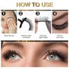 3 Styles Reusable Self Adhesive Eyelashes, No Eyeliner or Glue Needed, Stable False Lashes Natural Look, False Eyelashes with Tweezers for Women Girls Gift