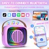 Karaoke Machine for Kids Adults, Portable Mini Karaoke Speaker with 2 Wireless Microphones, Stereo Sound and Colorful Lights, Toys Birthday Gifts for Girls 4, 5, 6, 7, 8, 9, 10, 12+ Years Old Toddler