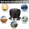 2 Pack Turbine Roof Vent Cover House, Black Roof Turbine Hoods Shield Canvas, Adjustable Drawstring Turbine Ventilator Cover (20"x20"inches)