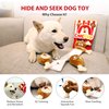 Gigwi Interactive Squeaky Dog Toys, Hide and Seek Dog Toys for Boredom and Stimulating, Funny Crinkle Dog Toy Set Bucket, 2-in-1 Dog Puzzle Toys for All Breeds of Dogs IQ Training