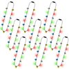 Light up Christmas Necklace, 9pcs Christmas Light Necklace with 13 Bells, Glow Christmas Jingle Bells Decorations, 3 Modes Xmas Necklaces Party Favors, Christmas Ugly Sweater Family Party Accessories