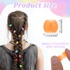 JJUNW 200Pcs Rainbow Mini Hair Beads Plastic Hair Clips Braid Clips Cute Hair Decorations for Kids Girls Women Hair Accessories()