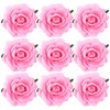 inSowni 9 Pieces Decorative Pink Mexican Rose Flower Brooches Hair Clips Barrettes Wedding Party Prom Floral Alligator Duckbill Hair Pins Accessories for Women Girls