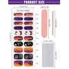 Halloween Cured Gel Nail Polish Strips, Halloween Full Wrap Gel Polish Nail Art Sticker Strips Stick-on Cured Gel Nail Wraps with Pumpkins,Spiders,Ghosts Nail File and Stick