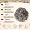 WZNBBOY Messy Bun Hair Piece Hair Bun Wavy Curly Scrunchies Chignon Ponytail Hair Extensions Fake Hair Bun Extensions Synthetic Tousled Updo Hairpieces for Women (Dark Grey)