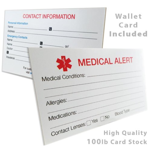 My Identity Doctor - Custom Engraved Medical Alert Keychain, Square Aluminum
