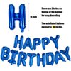 Happy Birthday Balloon Banner Letter Party Decorations | 16 Inch 3D Letter Aluminum Foil Inflatable Letter kit set | Party Decor and Event Supplies | Letter Balloon Sign Birthday Party Decor