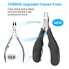 9pcs Ingrown Toenail Tools Set, Surgery Grade Ingrown Toenail Treatment Pedicure Tool for Thick, Ingrown & Side Nails, Professional Podiatrist Toenail Clippers for Men & Seniors, Father's Day Gift