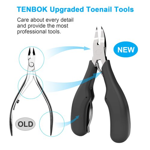 9pcs Ingrown Toenail Tools Set, Surgery Grade Ingrown Toenail Treatment Pedicure Tool for Thick, Ingrown & Side Nails, Professional Podiatrist Toenail Clippers for Men & Seniors, Father's Day Gift