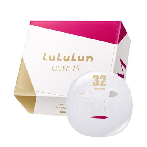Lululun 32pc Facial Sheet Mask Pack for Daily Anti-aging Skincare, Hydrating & Moisturizing Face Sheet Masks for Women & Men, Organic & Natural Japanese Skincare, Over 45 Camelia Pink