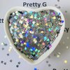 PrettyG 10 Grams/Pack - Sliver Rabbits Holographi Sequins Glitter - Festival Rave Beauty Makeup Face Body Nail Art Decoration LB100