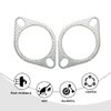 2 PCS Car Exhaust Gasket,2.5" 2-Bolt Exhaust Flange Gasket Replacement OEM#120-06310-0002,Standard Exhaust Manifold Gasket Car Accessories Made of High Temp Gasket Material(2.5inch)