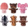 My OLi 7" Plush Toys Set Stuffed Animals Bundle of Forest Animal Toys Lion/Elephant/Zebra/Giraffe/Tiger/Leopard Stuffed Animals Pack of 6 for Babies Kids Girls Boys