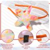 WRBAJIS Starfish Headband Sparkly Star Hair Bands Star Fish Scale Hair Hoop Mermaid Hair Accessories for Women Girls Birthday Summer Ocean Beach Pool Party Supplies(Orange)