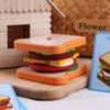 LovesTown Wooden Stacking Toys, Sandwich Stacking Toys Montessori Toys for Kids Educational Preschool Learning Toys for Boys Girls Birthday Gifts