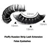 LuckForever 10 Pairs False Eyelashes Russian Strips Eye Lashes Fluffy False Lash Wispy Eyelash Extension Natural Look D Curly Volume Fake Eyelashes Reusable Eye Lash for Women Girls
