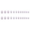RikView White Press on Nails Medium Length with Swirls Design Square Fake Nails Full Cover Acrylic Nails