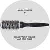 Sam Villa Signature Nylon & Boar Bristle Hair Brush Thermal Round Styling Brush